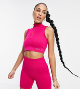 Thumbnail for your product : Tala Zahara medium support sports bra with half zip in pink - exclusive to ASOS