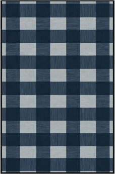 Hokku Designs Machine Washable Checkered Gray Area Rug