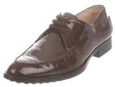 Thumbnail for your product : Tod's Patent Leather Pointed-Toe Oxfords Brown Patent Leather Pointed-Toe Oxfords
