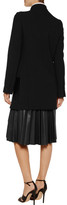 Thumbnail for your product : Michael Kors Collection Leather-Trimmed Wool Coat