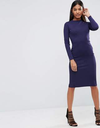 ASOS Bodycon Dress with Sexy Seam Detail in Rib