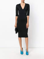 Thumbnail for your product : Victoria Beckham V neck fitted dress