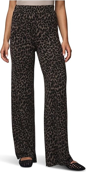 Splendid Leopard Sweater Pants Women's Clothing Leopard Print : SM (Women's 2-4) Cashmere/Cotton/Nylon