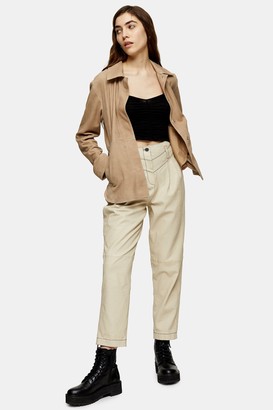 Cream Colored Leather Pants - ShopStyle
