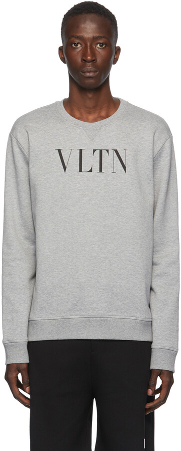 Valentino Grey 'VLTN' Sweatshirt - ShopStyle
