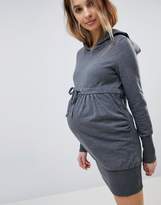 Thumbnail for your product : Mama Licious Mama.licious Long Sleeve Hooded Sweatshirt Dress