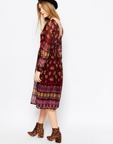 Thumbnail for your product : ASOS PREMIUM Embroidered and Print Midi Dress