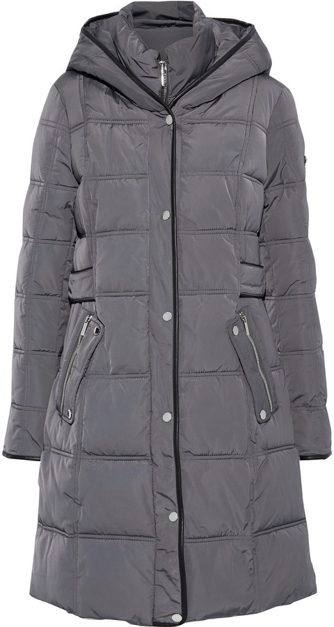 dkny shell hooded jacket