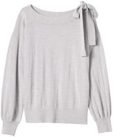 Thumbnail for your product : Banana Republic Machine Washable Merino Bow-Shoulder Pullover