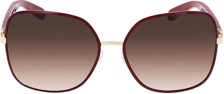 Ferragamo Bordeaux Gradient Square Ladies Sunglasses SF150S 728 59