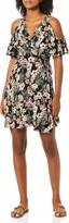 Thumbnail for your product : Angie Women's Black Floral Printed Wrap Dress Small