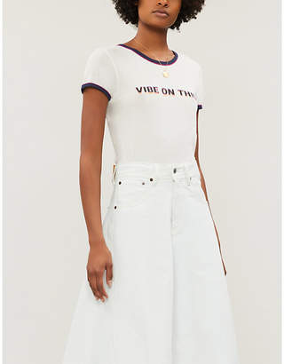 Wildfox Couture Vibe On This roundneck cotton T-shirt