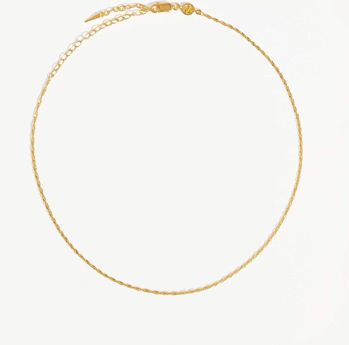 Twisted Chain Choker 18ct Gold Plated Vermeil ShopStyle Necklaces