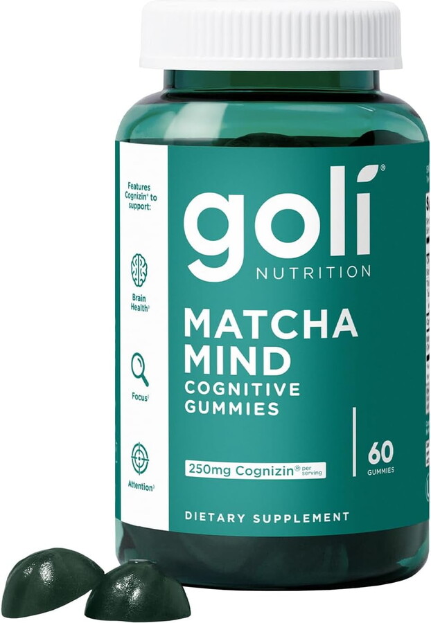 Goli Nutrition Matcha Mind Cognitive Gummies, 60 Count