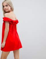 Thumbnail for your product : ASOS Petite Off Shoulder Sundress With Double Ruffle