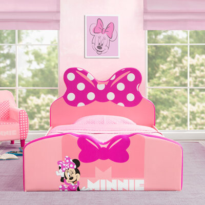 Delta Children Disney Minnie Mouse Upholstered Twin Bed By Delta Children, Pink