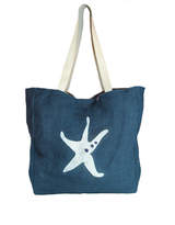 Thumbnail for your product : Aspiga Starfish Jute Beach Bag Navy/White