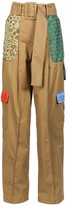 Thumbnail for your product : Rosie Assoulin High Waisted Patchwork Cargo Trousers