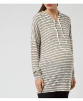 Thumbnail for your product : New Look Maternity Grey Fine Knit Stripe Hooded Jumper