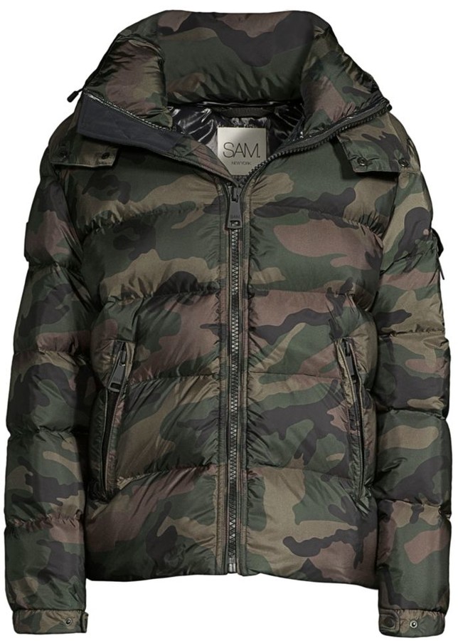SAM. Glacier Camouflage Down Nylon Puffer Jacket - ShopStyle Outerwear