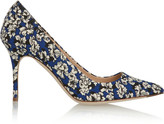 Thumbnail for your product : J.Crew Floral-print twill pumps
