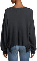 Thumbnail for your product : Current/Elliott The Slouchy Ruffle Cotton Sweatshirt