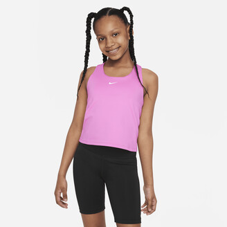 Nike Swoosh Big Kids' (Girls') Dri-FIT Tank Top Sports Bra in Pink -  ShopStyle