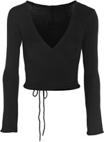 Thumbnail for your product : Ballet Beautiful Belle wrap-front knitted jersey top