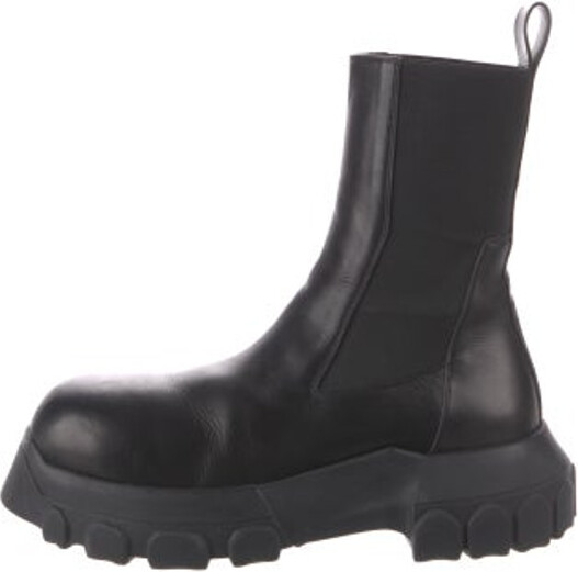 Rick Owens Mega Bozo Tractor Leather Boots - ShopStyle