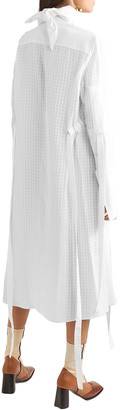 Ellery Zeni Tie-detailed Cloque Midi Dress