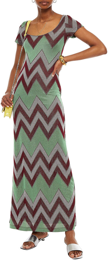 M Missoni Metallic Crochet-knit Maxi 