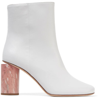 Acne Studios Althea Leather Ankle Boots - White