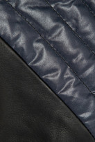 Thumbnail for your product : Leon Francis Leather And Quilted Shell Jacket