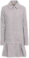 Thumbnail for your product : Love Moschino Pleated Button-embellished Wool-blend Felt Coat