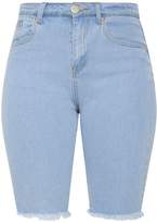 Thumbnail for your product : PrettyLittleThing Light Wash Denim Cycling Shorts