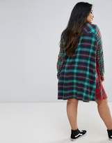 Thumbnail for your product : ASOS Curve CURVE Mixed Check Shirt Dress