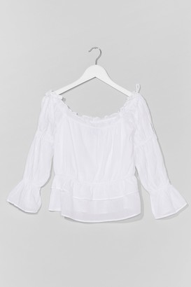 Nasty Gal Womens Week Off-the-Shoulder Relaxed Top - White - 10