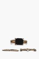 Thumbnail for your product : boohoo Iris Black Stone Mixed 3 Ring Pack