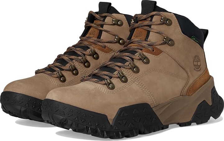 Timberland Motion Scramble Mid Lace Up Waterproof Men's Climbing Shoes Medium Beige Nubuck : 10 M, Leather