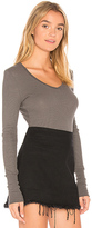 Thumbnail for your product : Bobi Long Sleeve Thermal V Neck Top