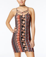 Thumbnail for your product : Planet Gold Juniors' Printed Strappy Bodycon Dress