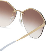 Thumbnail for your product : Prada PR64TS round-frame metal sunglasses