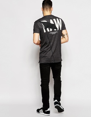 G Star G-Star BeRAW Exclusive to Asos T-Shirt Tore Longline Raw Back Print