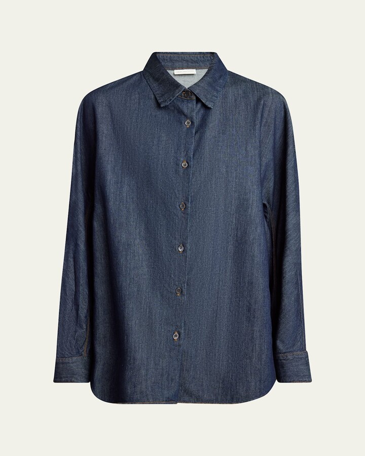 Dries Van Noten Casio Denim Button Down Shirt