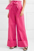 Thumbnail for your product : Paper London Twin Stretch-cotton Corduroy Wide-leg Pants - Pink