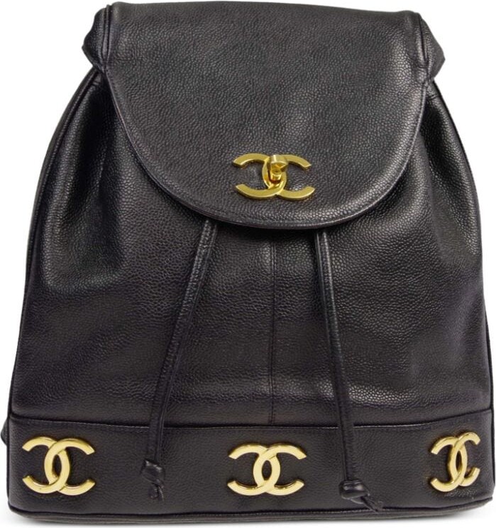 Chanel Pre Owned 1992 Triple CC backpack - ShopStyle