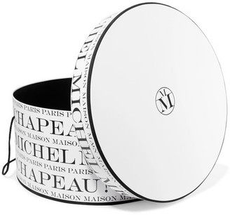 Maison Michel Printed Hat Box - White