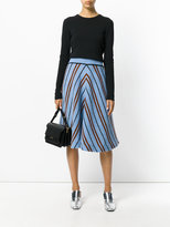 Thumbnail for your product : Miu Miu striped midi skirt