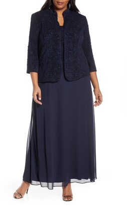 Alex Evenings Mock Two-Piece Gown with Jacket