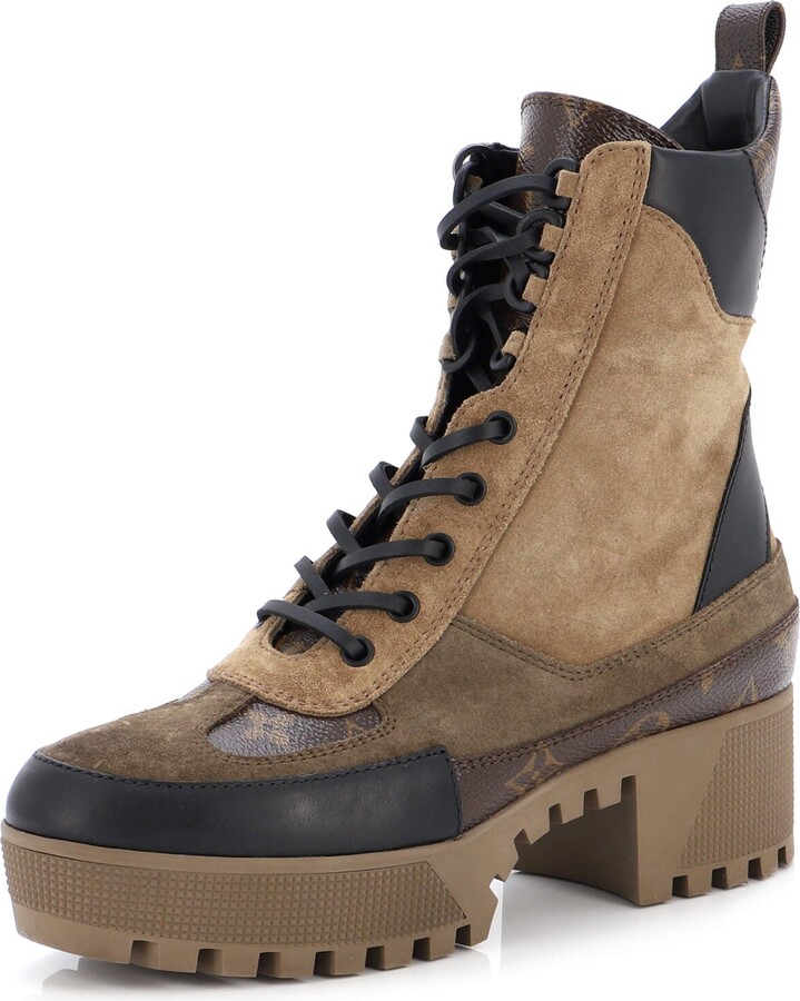 Louis Vuitton Leather Lace-Up Boots w/ Tags - ShopStyle